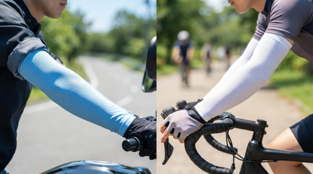 冷感UVアームカバー比較|バイク・自転車向け選び方ガイド