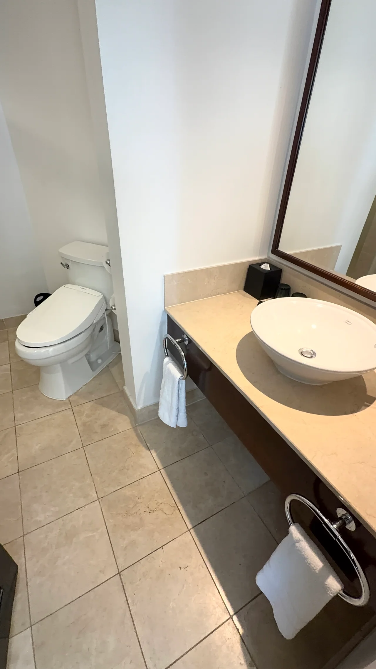 贅沢なバスルームでリフレッシュ